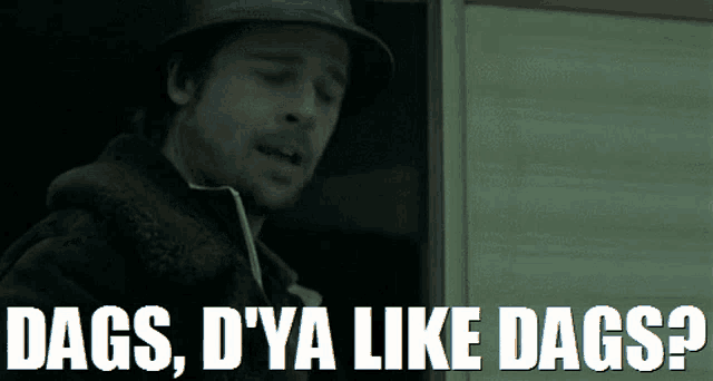 Brad Pitt from Snatch saying "D'ya like Dags"